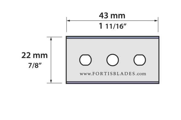 20.80.082-010 | 3-Hole Razor Blade - 43mm